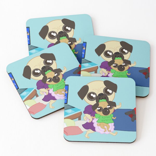 Item preview, Pugs. Gamer Puppy and Mom. Bed Time designed and sold by NorroenDyrd.