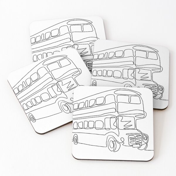 Item preview, England English double decker bus line art designed and sold by adesignworld.