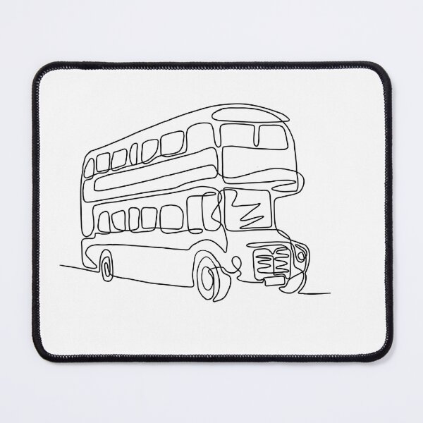 Item preview, England English double decker bus line art designed and sold by adesignworld.