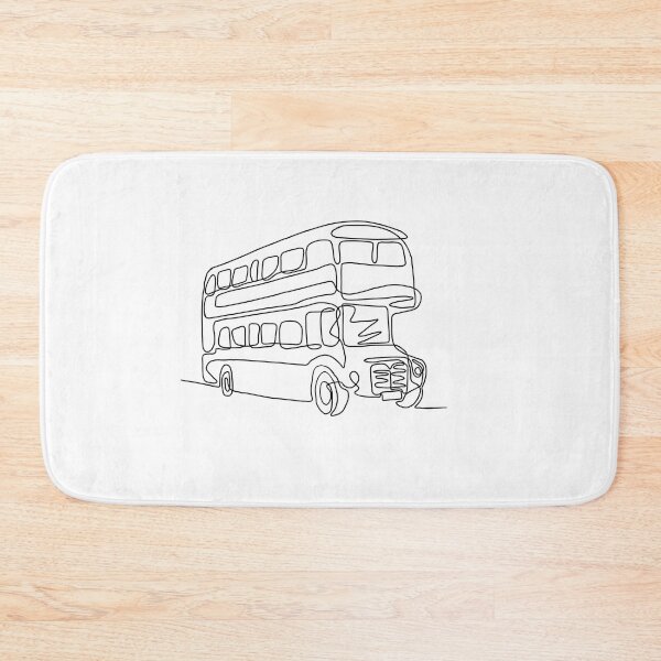 Item preview, England English double decker bus line art designed and sold by adesignworld.