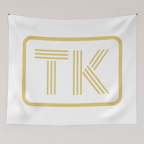 Item preview, TK Initials Gold Geometric Letters designed and sold by Jeallan Designs.