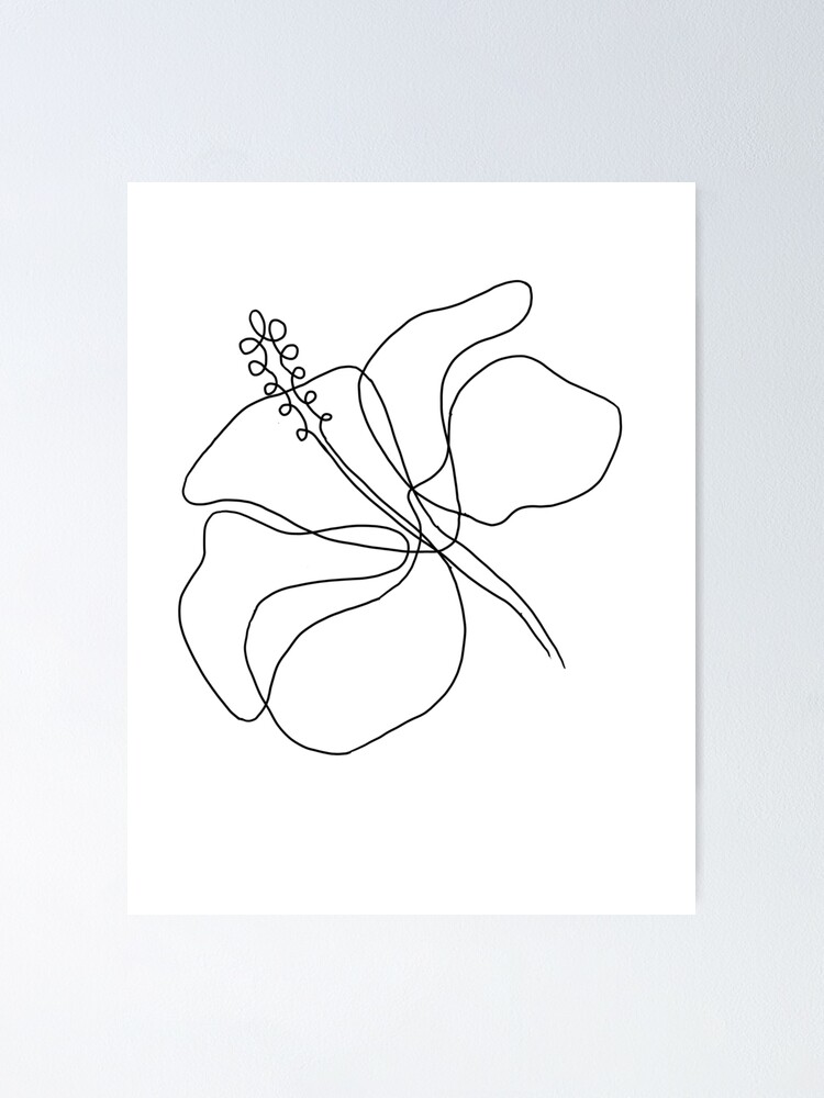 Simple Flowers Drawing, Set of 3 - Etsy