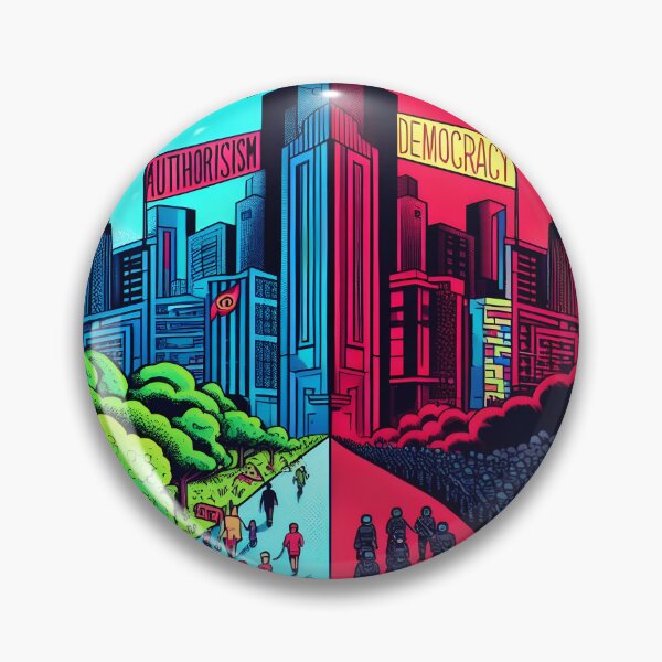 Item preview, Authoritarianism And Democracy designed and sold by TeesByPatrick.