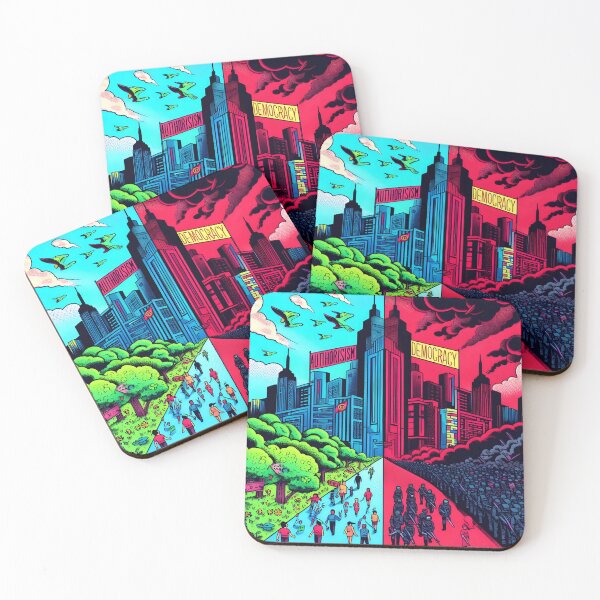 Item preview, Authoritarianism And Democracy designed and sold by TeesByPatrick.