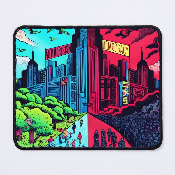 Item preview, Authoritarianism And Democracy designed and sold by TeesByPatrick.
