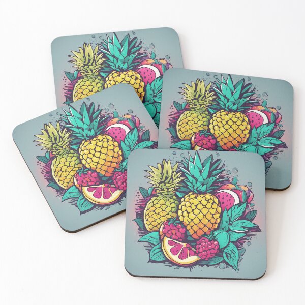 Artikelvorschau, Exotic Fruits Pattern - Vibrant Tropical Fruit Design" entworfen und verkauft von The-Library.