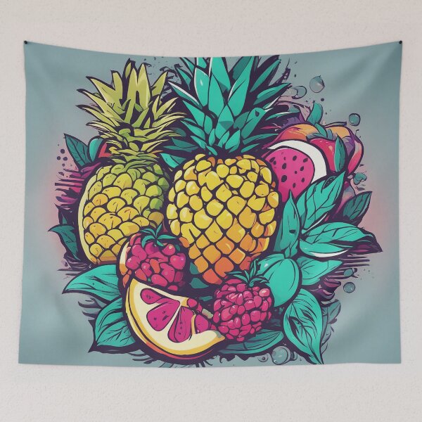 Artikelvorschau, Exotic Fruits Pattern - Vibrant Tropical Fruit Design" entworfen und verkauft von The-Library.