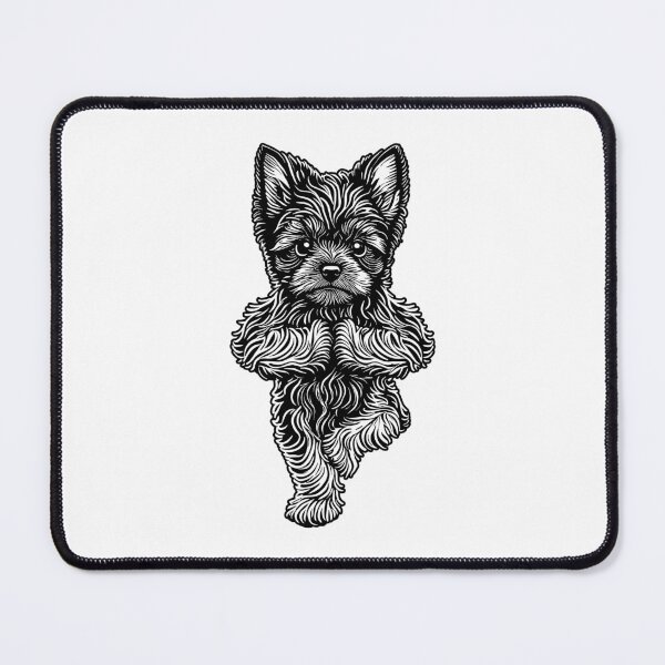 Item preview, Yorkshire Terrier Yoga Puppy Dog Dogs Tree Pose Vrikshasana designed and sold by GrandeDuc.