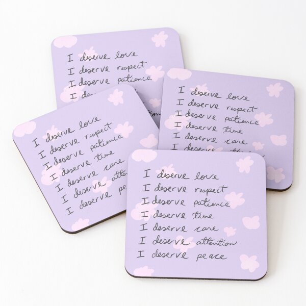Item preview, I deserve love, respect, patience, time, care, attention, peace ♥ designed and sold by hablatebonito.