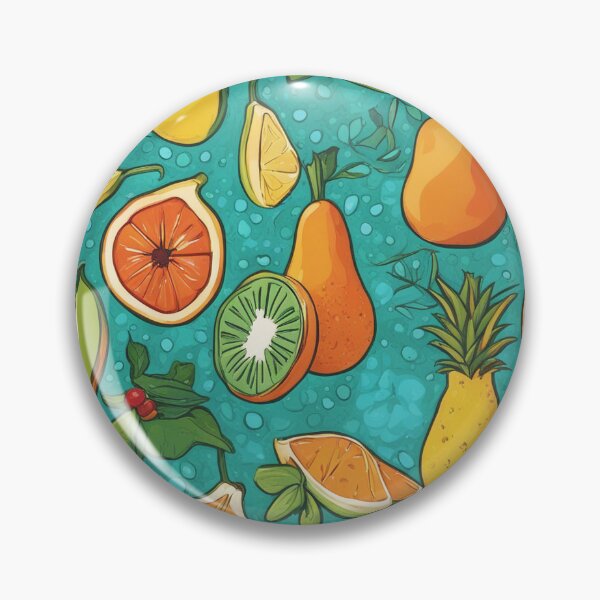 Artikelvorschau, Exotic Fruits Pattern - Vibrant Tropical Fruit Art entworfen und verkauft von The-Library.