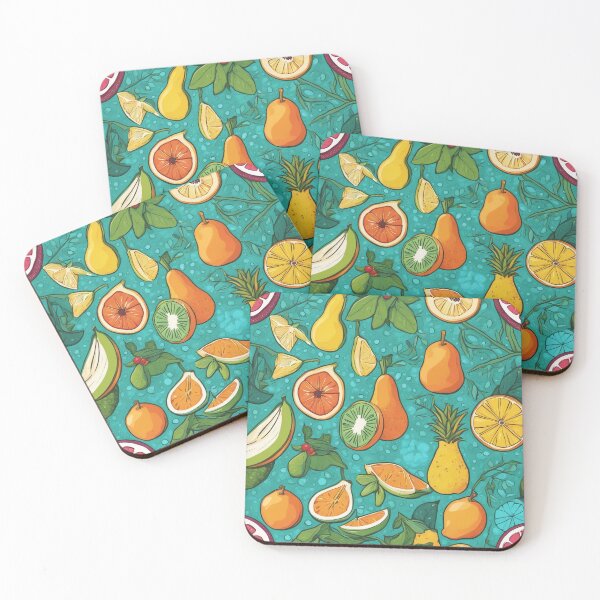 Artikelvorschau, Exotic Fruits Pattern - Vibrant Tropical Fruit Art entworfen und verkauft von The-Library.