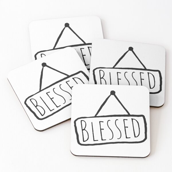 Item preview, Blessed text hanging on board Design  designed and sold by Crazy-art-land.