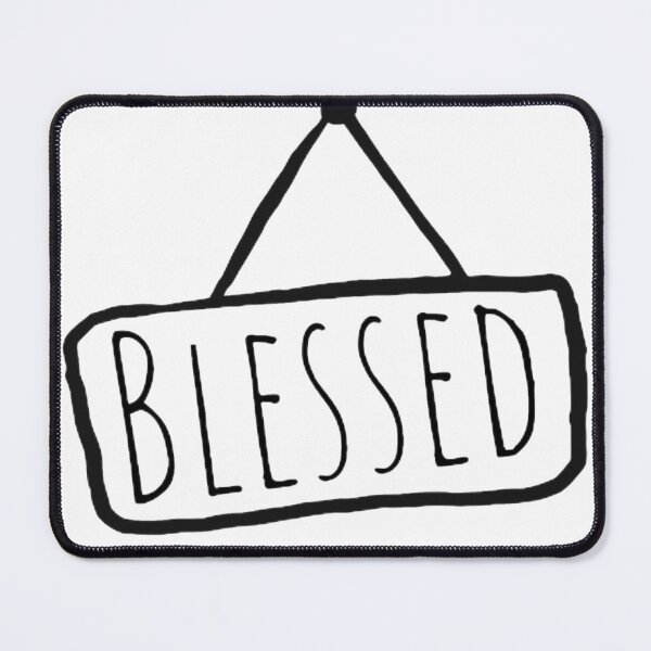 Item preview, Blessed text hanging on board Design  designed and sold by Crazy-art-land.