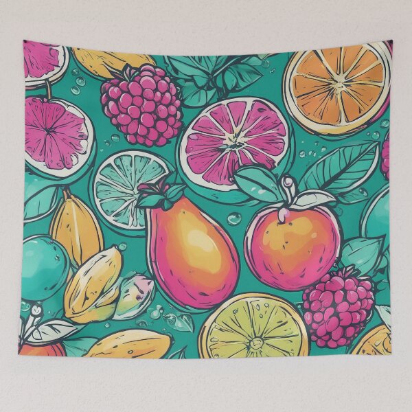 Item preview, Exotic Fruits Pattern - Tropical Delight Artwork designed and sold by The-Library.