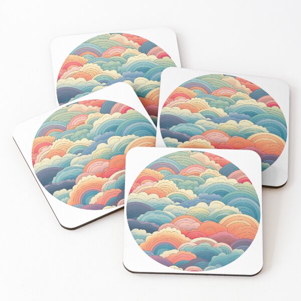 Item preview, Multicolored clouds in a circle designed and sold by Onigokko.