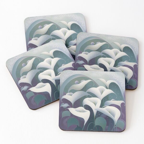 Item preview, Serene Blooms: Abstract Flower Petals & Flowing Lines in Pastel Palette designed and sold by PaintbrushPlace.