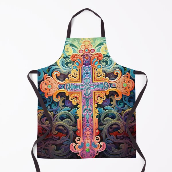 Item preview, colorful, ornate venetian cross art print designed and sold by dcrc.
