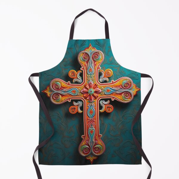 Item preview, colorful, ornate venetian cross art print designed and sold by dcrc.