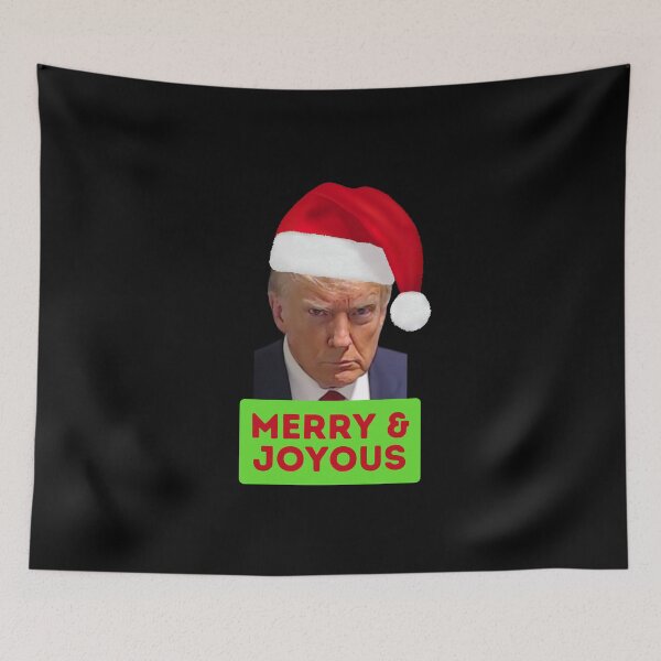 Item preview, Donald Trump Christmas, Merry and Joyous, Funny Trump Christmas Mugshot, Willow Days designed and sold by avit1.