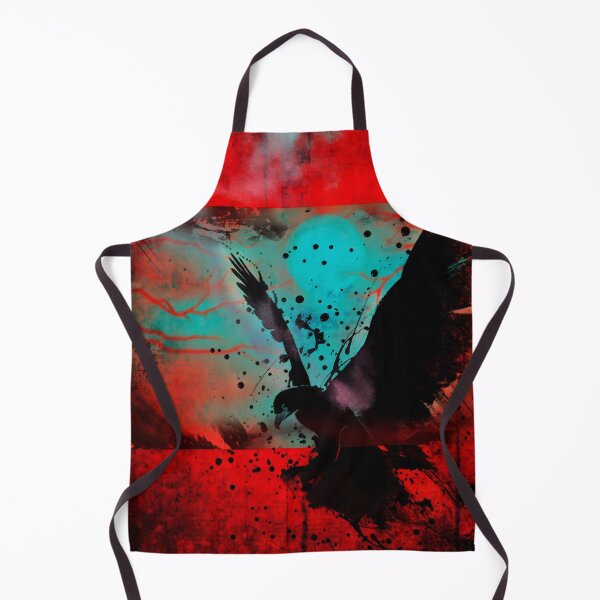 Item preview, Black bird on red background designed and sold by clarazen.