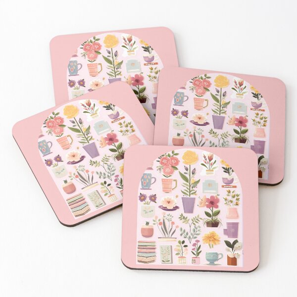 Item preview, Pastel Floral Bookworm Art | Gentle Pastel Patterns designed and sold by Blendfactor.