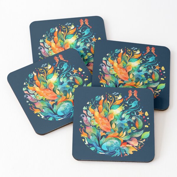Item preview, Aquarium tales Enchanted Realms: Fairytale Landscape Watercolor Design  designed and sold by mndesignworx.
