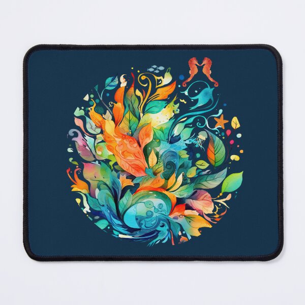 Item preview, Aquarium tales Enchanted Realms: Fairytale Landscape Watercolor Design designed and sold by mndesignworx.