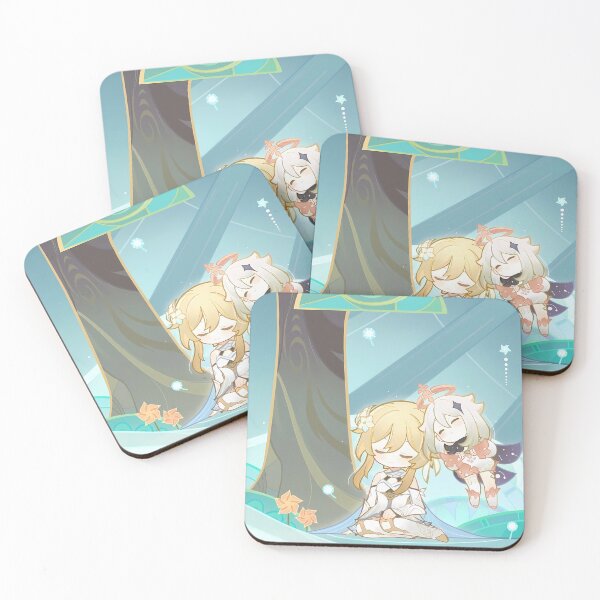 Item preview, Chibi Lumine & Paimon, Genshin Impact designed and sold by Astral Drop.