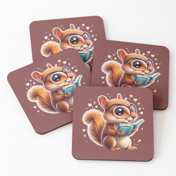 Item preview, squirrel holding a BOOK designed and sold by Kyilestore.