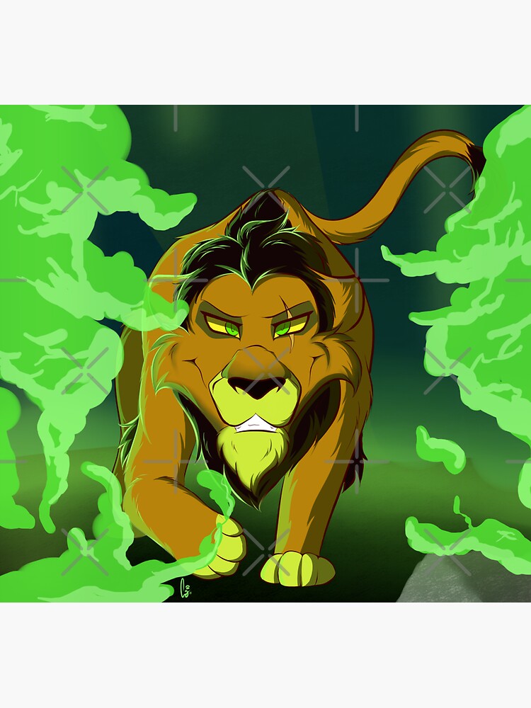 "Scar Lion King" Sticker for Sale by FluffyTiger97 Redbubble