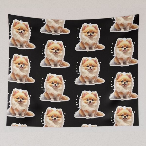 Item preview, Sticker cartoon cute brown Pomeranian. designed and sold by WhalesDesignLab.