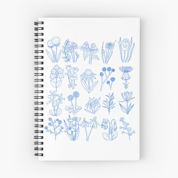 Item preview, Native Flowers of Missouri Chart in Indigo designed and sold by Courtlandia.