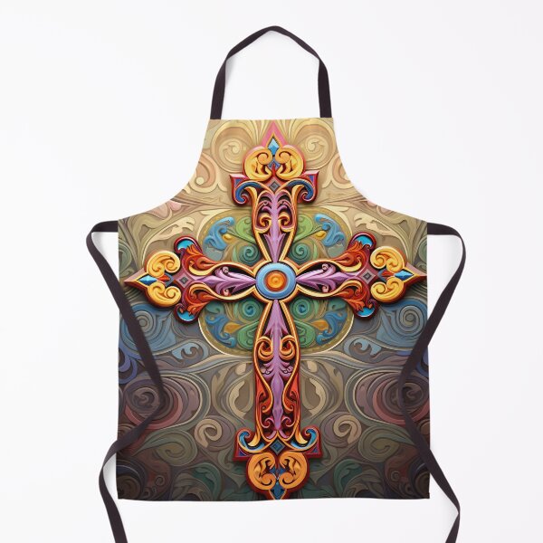 Item preview, colorful, ornate venetian cross art print designed and sold by dcrc.