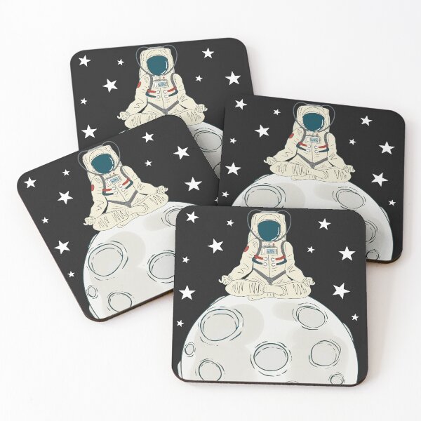 Item preview, Astronaut doing Yoga Pose on top of the Moon designed and sold by Treasure Kat.