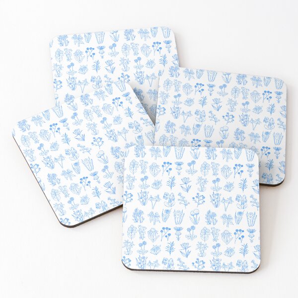 Item preview, Native Flowers of Missouri Chart in Indigo - Pattern Small Scale designed and sold by Courtlandia.