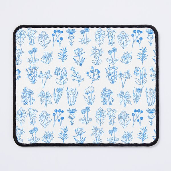 Item preview, Native Flowers of Missouri Chart in Indigo - Pattern Small Scale designed and sold by Courtlandia.