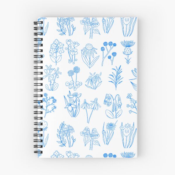 Item preview, Native Flowers of Missouri Chart in Indigo - Pattern Small Scale designed and sold by Courtlandia.
