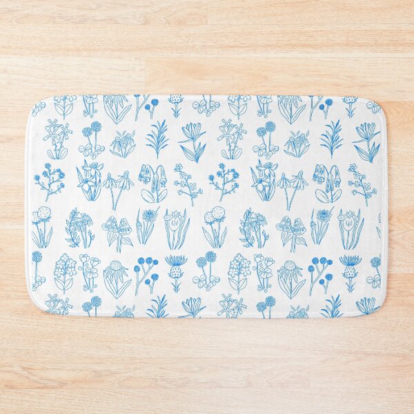 Item preview, Native Flowers of Missouri Chart in Indigo - Pattern Small Scale designed and sold by Courtlandia.