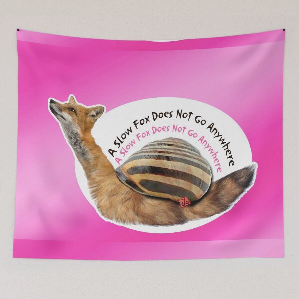 Item preview, A Slow Fox Does Not Go Anywhere (By ACCI) The Snail Fox designed and sold by VanyssaGraphics.