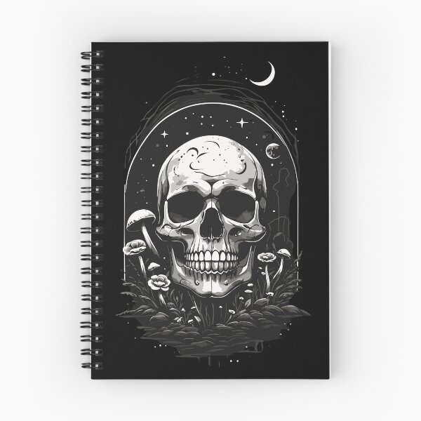 Item preview, Whimsy Goth Skull & Mushrooms: Casual Y2K Grunge Aesthetic  designed and sold by LoFiArtFart.