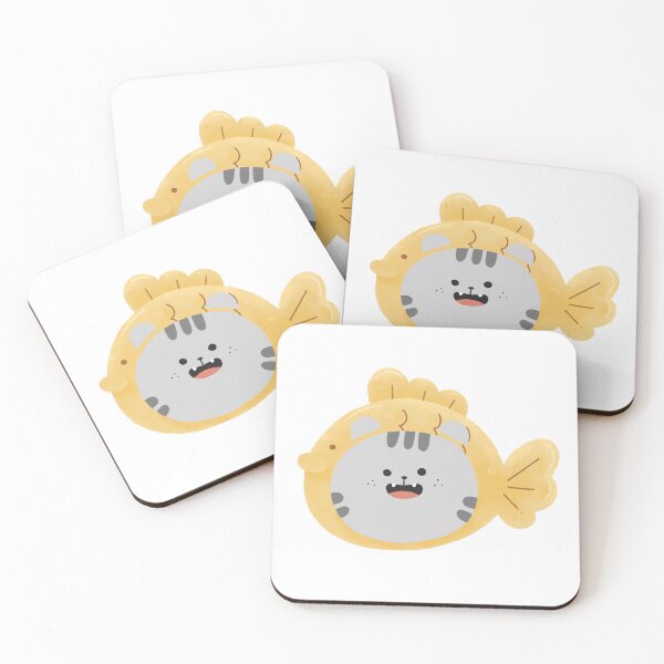 Item preview, taiyaki cute cat bun bread fish japanese sweet watercolor designed and sold by TNwandesignart.
