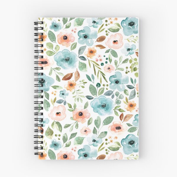 Item preview, Blue Watercolor Boho Floral designed and sold by cateandrainn.