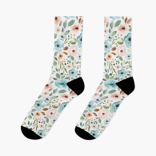 Item preview, Blue Watercolor Boho Floral designed and sold by cateandrainn.
