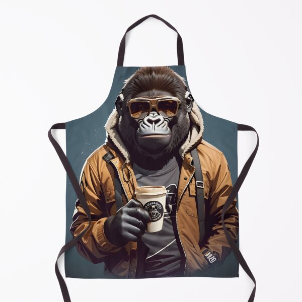 Item preview, A Cozy Monkey with a Cup of Java designed and sold by GpopzRawArt.