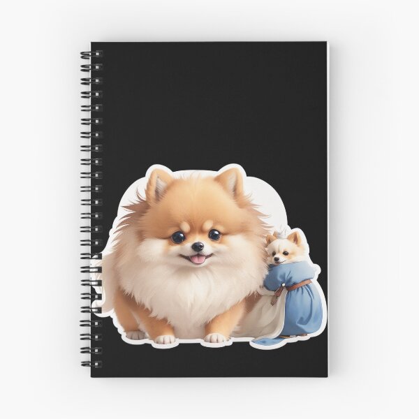 Item preview, Sticker cartoon cute brown Pomeranian and friend. designed and sold by WhalesDesignLab.