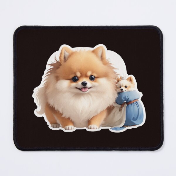 Item preview, Sticker cartoon cute brown Pomeranian and friend. designed and sold by WhalesDesignLab.