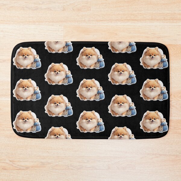 Item preview, Sticker cartoon cute brown Pomeranian and friend. designed and sold by WhalesDesignLab.