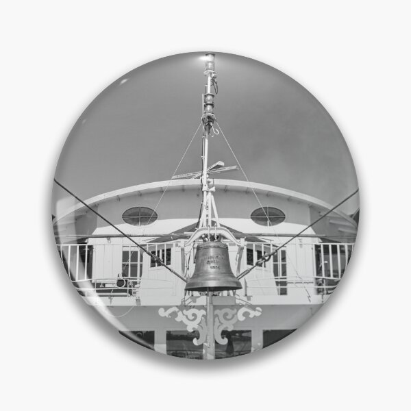 Item preview, The American Queen With Both Smokestacks Down Black And White designed and sold by LisaWootenPhoto.