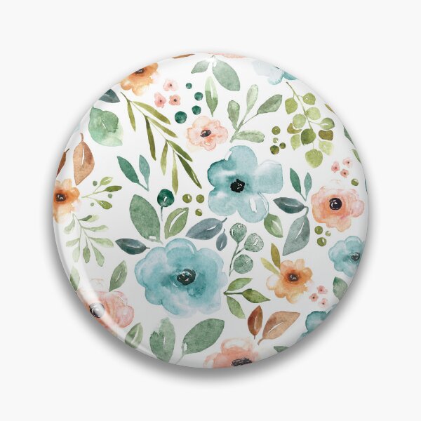 Item preview, Blue Watercolor Boho Floral designed and sold by cateandrainn.