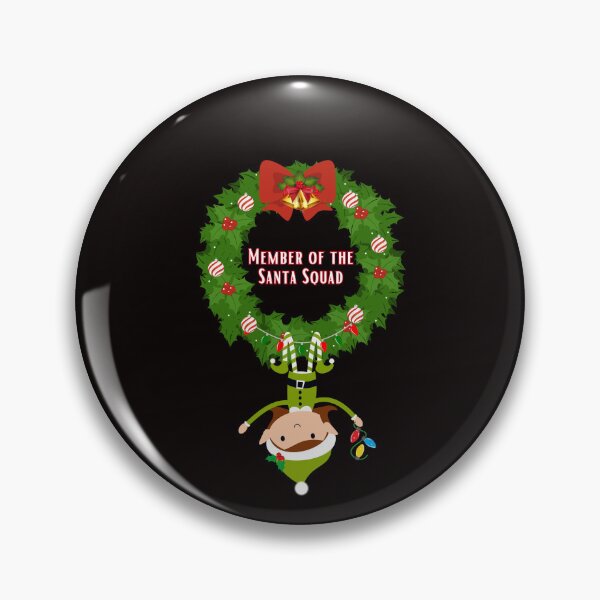Item preview, Member of the Santa Squad ( cute hanging elf from a xmas wreath) designed and sold by WithAngela.